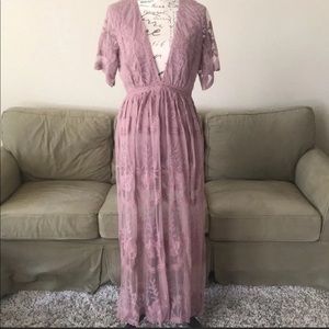 Wild honey Lace maxi romper